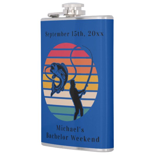 Persoonlijk visgrootmeester weekend heupfles (Links)