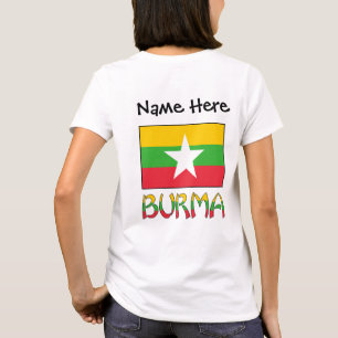 Persoonlijk vlag Burma en Myanmar T-shirt
