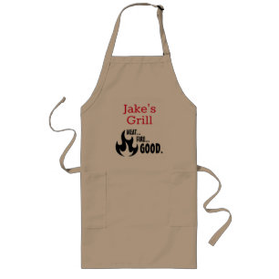 Persoonlijk 'Vlees.. Vuur.. Goed!' Grill Apron Lang Schort