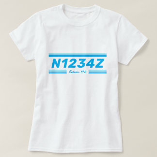 Persoonlijk vliegtuignummer T-shirt