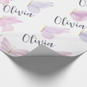 Persoonlijk vlinder inpakpapier. cadeaupapier (Hoek)