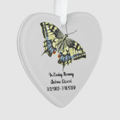 Persoonlijk Vlinderherdenking Ornament (voorkant)