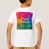 Persoonlijk voeg de Tekst van de Foto Dubbele Zond T-shirt (Achterkant)