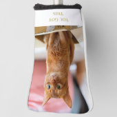 Persoonlijk voeg Uw Kat Foto en Tekst toe Golfheadcover (Draai 90)