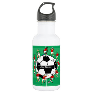 Persoonlijk voetbal en spelers waterfles