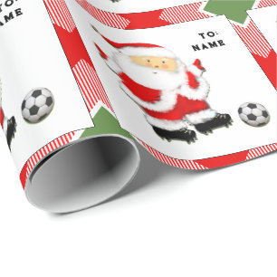 Persoonlijk voetbal kerstcadeau cadeaupapier