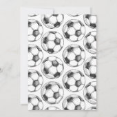 Persoonlijk voetbal verjaardagsfeestje kaart (Achterkant)