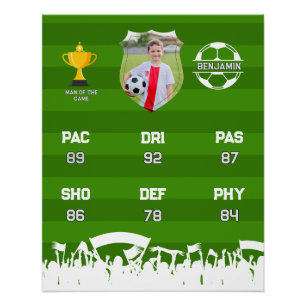 Persoonlijk Voetbalcadeau voor Kinderen, Aangepast Perfect Poster