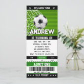 Persoonlijk Voetbalticket Verjaardagssport Kaart (Staand voorkant)