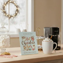 Persoonlijk voetstukbord voor hete chocoladebar