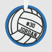 Persoonlijk Volleybalspelnummer, naam, team Ornament (voorkant)