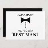 Persoonlijk Voorstel voor Getuige in Modern Tuxedo Kaart (Voorkant / Achterkant)