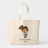 Persoonlijk Vrouw Brunette Doctor Canvas tas (Voorkant)