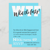 Persoonlijk wat de veertig grappige verjaardag van kaart (Voorkant / Achterkant)