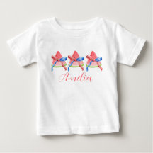 Persoonlijk watermeloen patriottisch peuter shirt