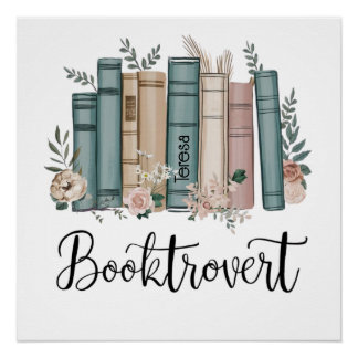 Persoonlijk Waterverf Boek Boekenliefhebber Perfect Poster