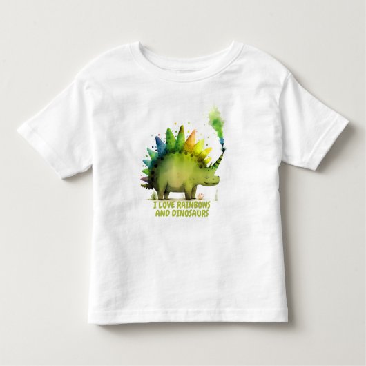 Persoonlijk waterverf dinosaurus T-shirt (Voorkant)