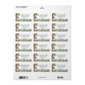 Persoonlijk Waterverf Groen Bos Adres Etiket (Full Sheet)