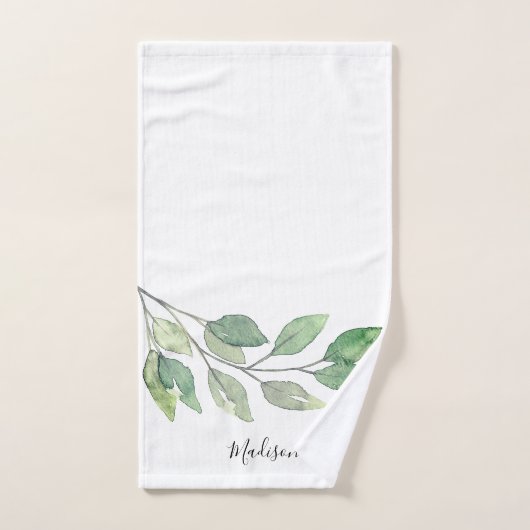 Persoonlijk waterverf groen handdoek (Handdoek)
