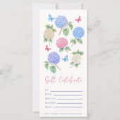 Persoonlijk Waterverf Hydrangea Cadeaubon (Voorkant)