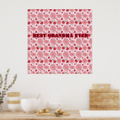 Persoonlijk waterverf kersen bloempatroon,  poster (Keuken)