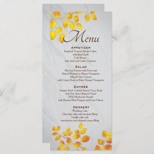 Persoonlijk Weddenschap Menu (Voorkant / Achterkant)