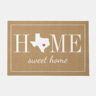 Persoonlijk welkom startpunt Texas Jute Doormat Deurmat