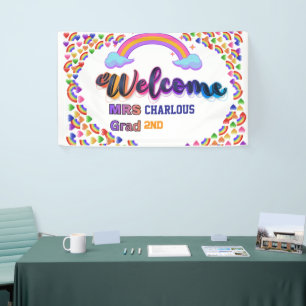 Persoonlijk Welkomstbord voor Leraren Aangepaste Spandoek