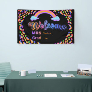 Persoonlijk welkomstbord voor leraren Aangepaste Spandoek