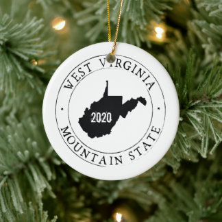 Persoonlijk West Virginia Keramisch Ornament