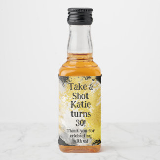 Persoonlijk Whiskey Fleslabel – Verjaardagsfeest Likeurfles Etiket