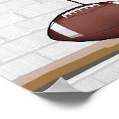 Persoonlijk White Blue Football Jersey Poster (Hoek)