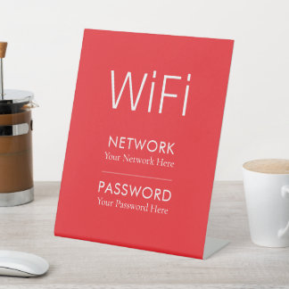 Persoonlijk WiFi-wachtwoordvoetstukbord Reclamebord Met Voetstuk
