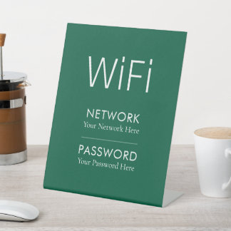 Persoonlijk WiFi-wachtwoordvoetstukbord Reclamebord Met Voetstuk