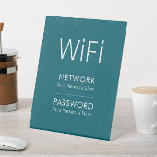 Persoonlijk WiFi-wachtwoordvoetstukbord Reclamebord Met Voetstuk