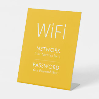 Persoonlijk WiFi-wachtwoordvoetstukbord Reclamebord Met Voetstuk