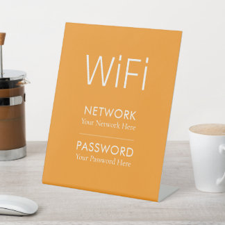 Persoonlijk WiFi-wachtwoordvoetstukbord Reclamebord Met Voetstuk