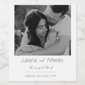 Persoonlijk wijnlabel voor de bruiloft wijn etiket (Enkel label)