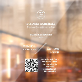 Persoonlijk winkel logo winkel openingstijden deur raamsticker
