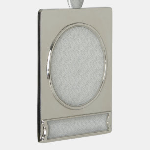 Persoonlijk winter geometrisch patroon verzilverd banner ornament