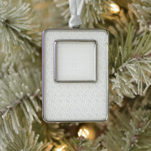 Persoonlijk winter geometrisch patroon verzilverd kader ornament