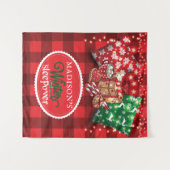 Persoonlijk Winter Slapoverfeest Wandkleed (Voorkant (horizontaal))