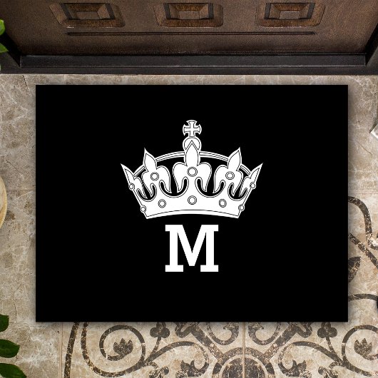 Persoonlijk Witte Kroon Monogram Deurmat