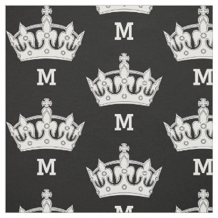 Persoonlijk Witte Kroon Monogram Stof