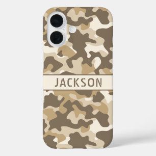 Persoonlijk Woestijncamouflage iPhone 16 Hoesje
