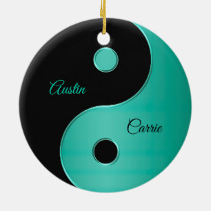 Persoonlijk Yin-Yang Holiday kerstversiering Keramisch Ornament