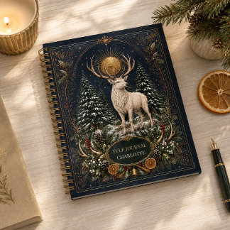 Persoonlijk Yule-herten-spiraalnotitieboek Notitieboek