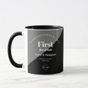 Persoonlijk zakelijk geschenk eerste dienstjaar mok