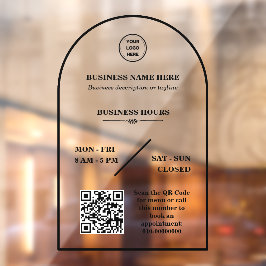 Persoonlijk Zakelijk Logo Open Kantooruren Deur Raamsticker