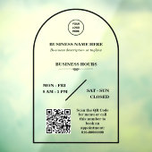 Persoonlijk Zakelijk Logo Open Winkeluren Deur Raamsticker (Vel 3)